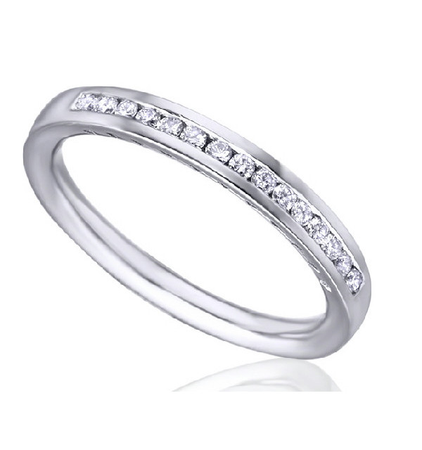 Alianza oro blanco y Diamantes