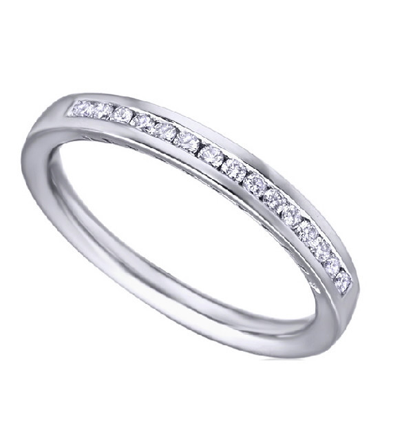 Alianza oro blanco y Diamantes