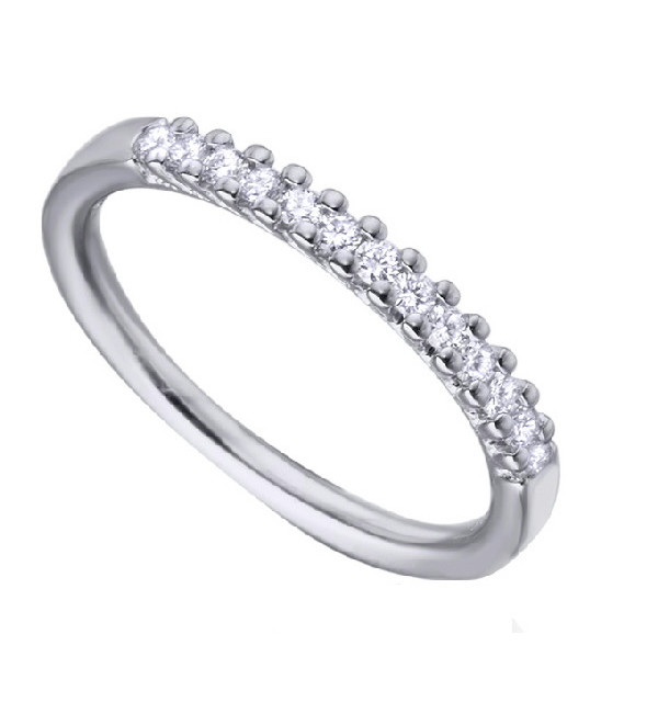 White gold band with Diamonds