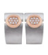 Rose gold and silver earrings with Diamonds