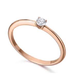 Rose gold ring with a Diamond