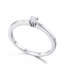 Anillo oro blanco y Diamante