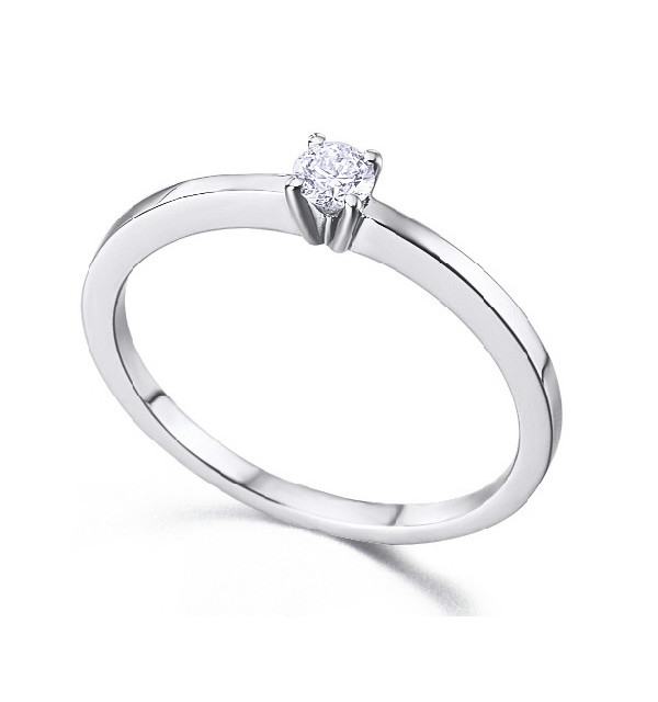 Anillo oro blanco y Diamante