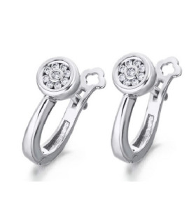 Pendientes oro blanco y Diamantes