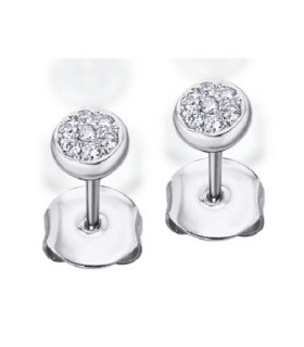 Pendientes oro blanco y Diamantes