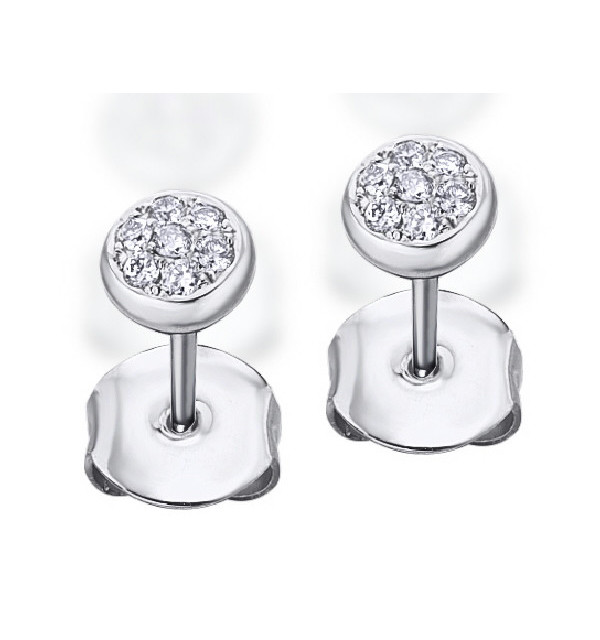 Pendientes oro blanco y Diamantes