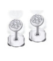 Pendientes oro blanco y Diamantes