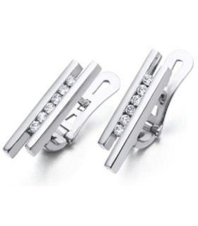 Pendientes oro blanco y Diamantes