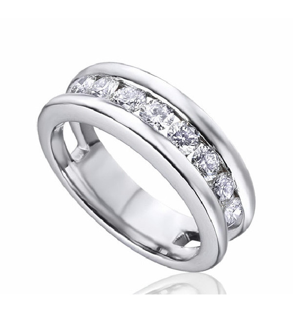 Alianza oro blanco y Diamantes