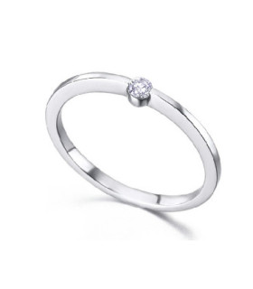 Anillo oro blanco y Diamante