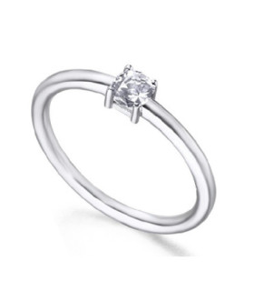 Anillo oro blanco y Diamante