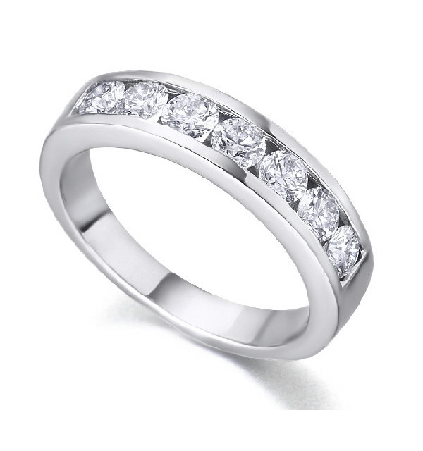 Alianza oro blanco y Diamantes