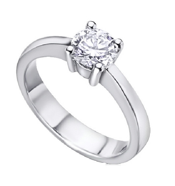 Anillo oro blanco y Diamante