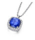 White gold pendant with Diamonds and Sapphire