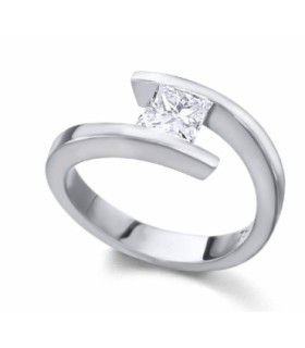 Anillo oro blanco y Diamante