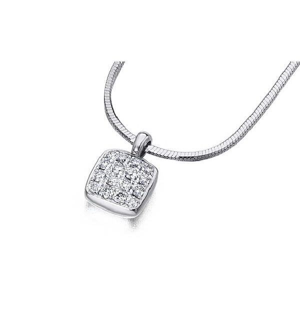 Colgante oro blanco y Diamantes
