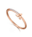 Rose gold ring with Diamonds