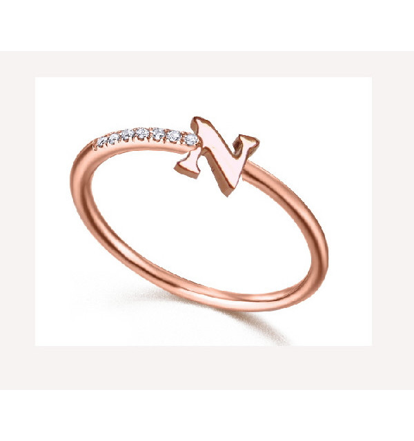 Rose gold ring with Diamonds