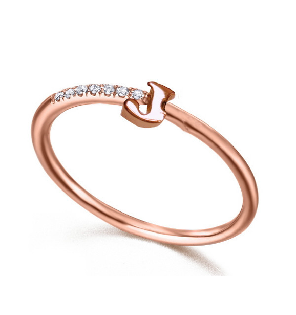 Rose gold ring with Diamonds