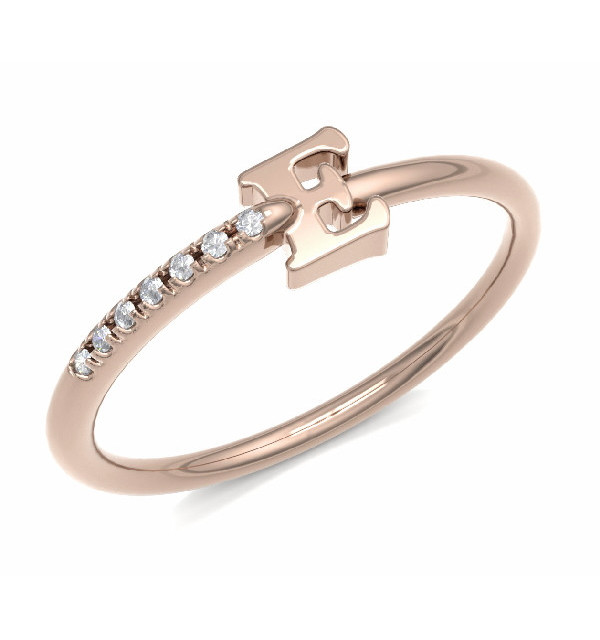 Rose gold ring with Diamonds