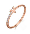 Rose gold ring with Diamonds