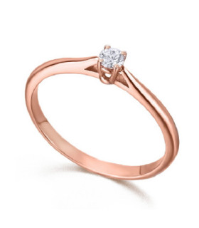 Rose gold ring with a Diamond