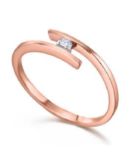 Rose gold ring with a Diamond