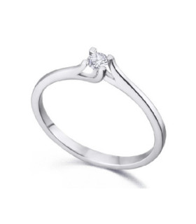 Anillo oro blanco y Diamante