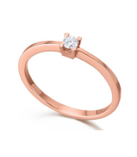 Rose gold ring with a Diamond