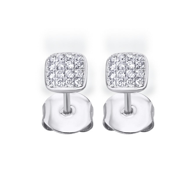 Pendientes oro blanco y Diamantes