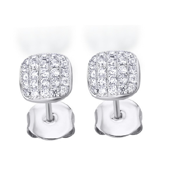 Pendientes oro blanco y Diamantes