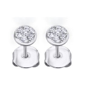 Pendientes oro blanco y Diamantes