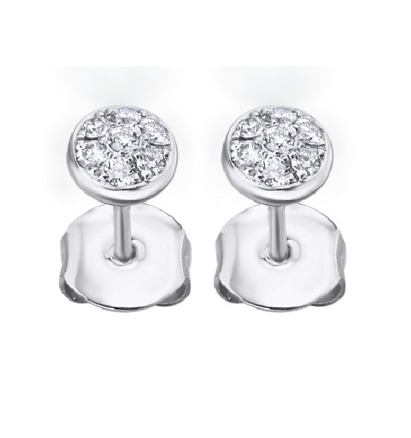 Pendientes oro blanco y Diamantes