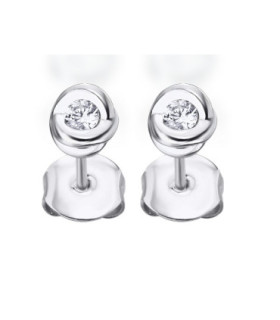 Pendientes oro blanco y Diamantes