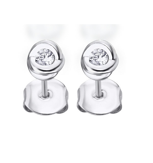 Pendientes oro blanco y Diamantes