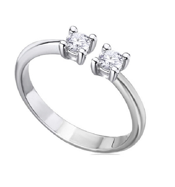 Anillo oro blanco y Diamantes