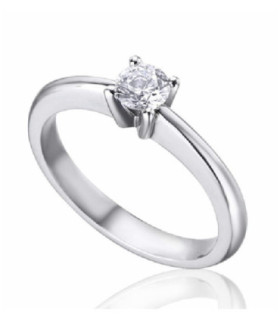 Anillo oro blanco y Diamante
