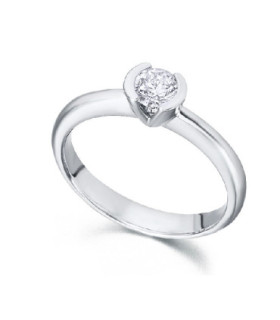 Anillo oro blanco y Diamante