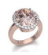 White gold ring with Diamonds and Morganite