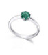 White gold ring with a Emerald
