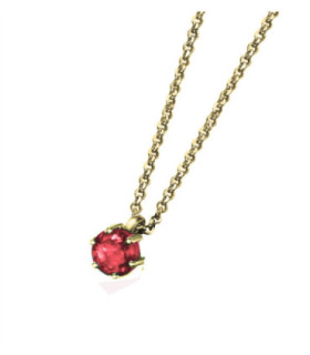 Yellow gold pendant with Ruby