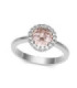 White gold ring with Morganite and Diamonds