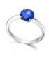 White gold ring with a Sapphire