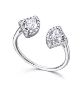 Anillo oro blanco y Diamantes