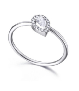 Anillo oro blanco y Diamantes