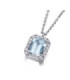 White gold pendant with Diamonds and Aquamarine