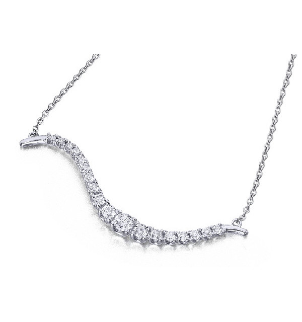 White  gold pendant with  Diamonds