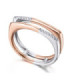 White and rose gold ring with Diamonds