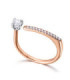 White and rose gold ring with Diamonds