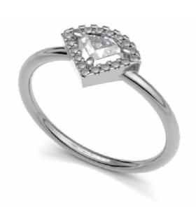Anillo oro blanco y Diamantes